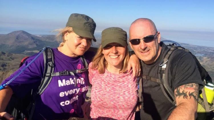 Three climbers on the three peaks challenge