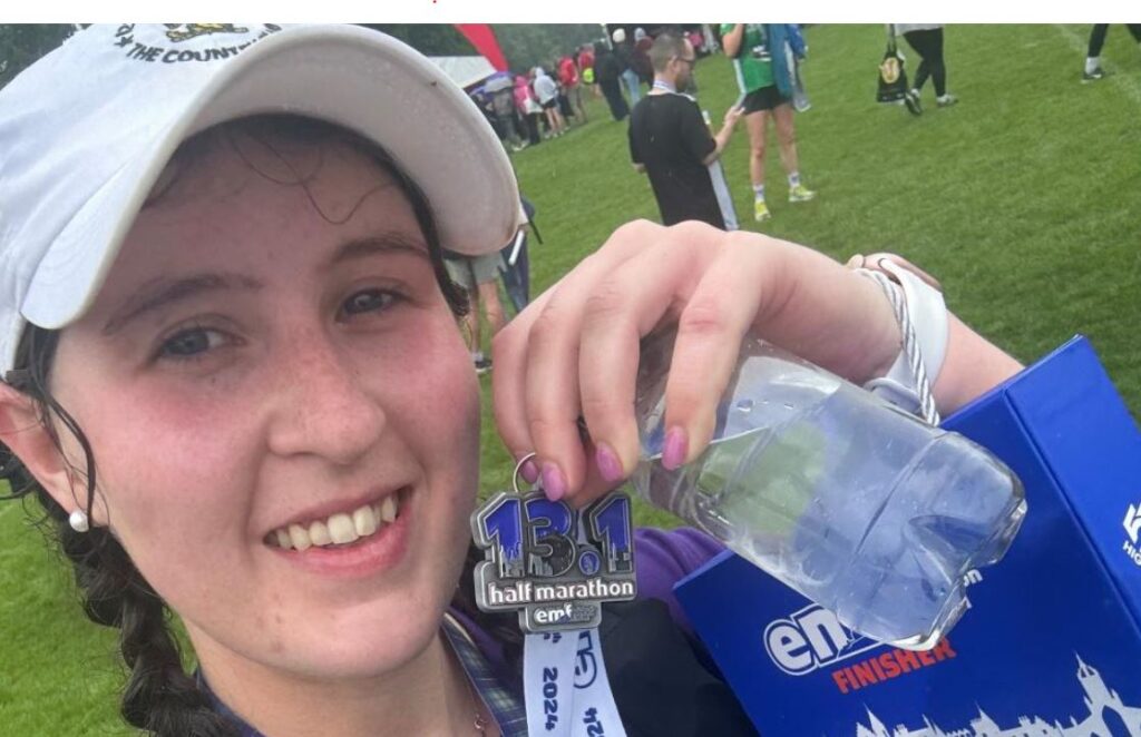 Naomi completes the Edinburgh Half Marathon