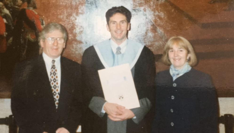 Alan with his mum Betty and dad Neil