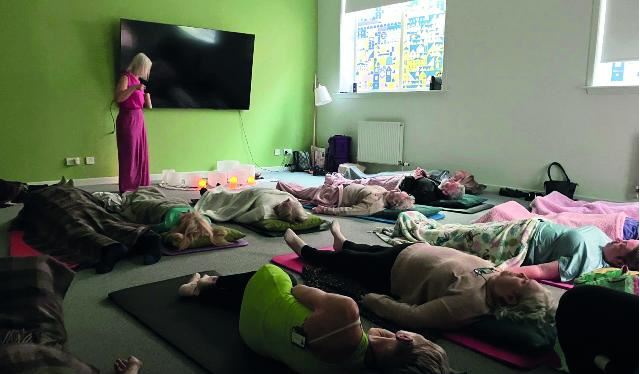 Dementia Resource Centre users unwind with yoga sound bath