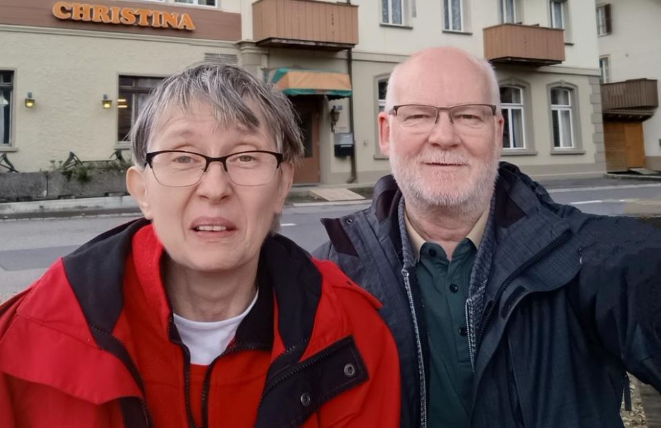 John and Rosemary on their travels