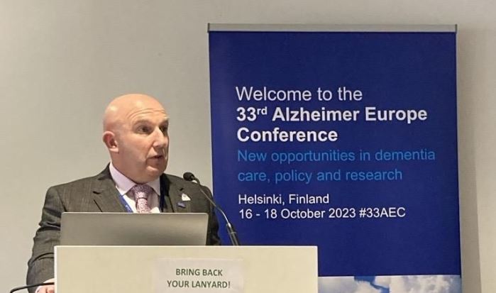 Stuart at Alzheimer Europe conference