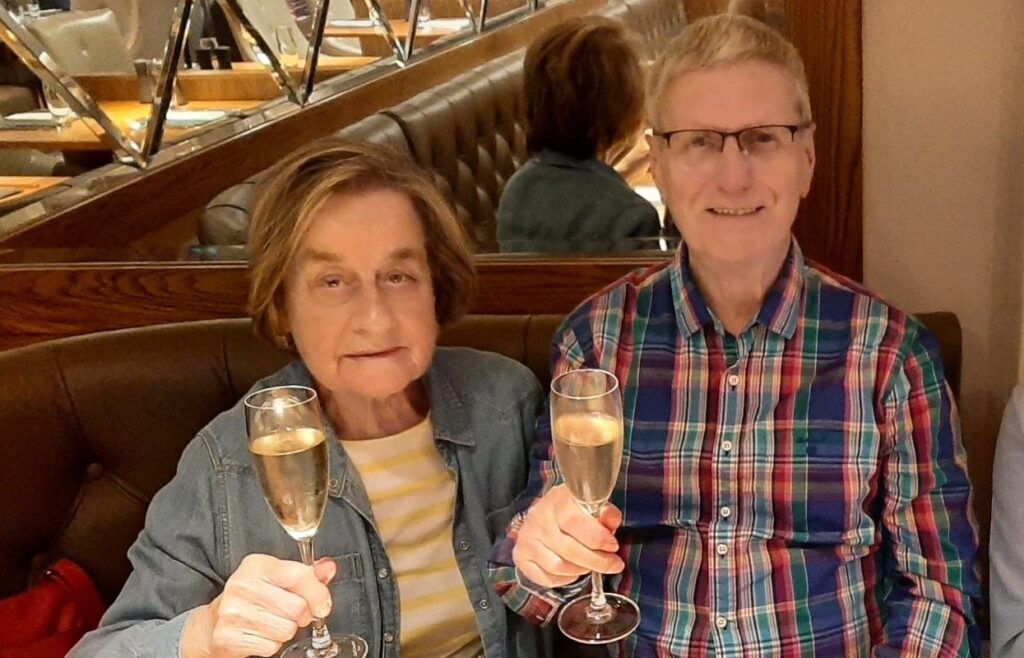 Ishbel with her husband Jim who receive support from Alz Scot day services.