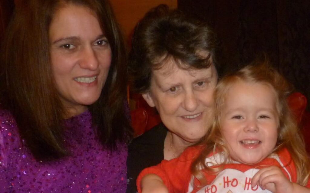 Natasha is taking part in the Aberdeen Memory Walk with her daughters and sister in memory of mum Lily who had vascular dementia.