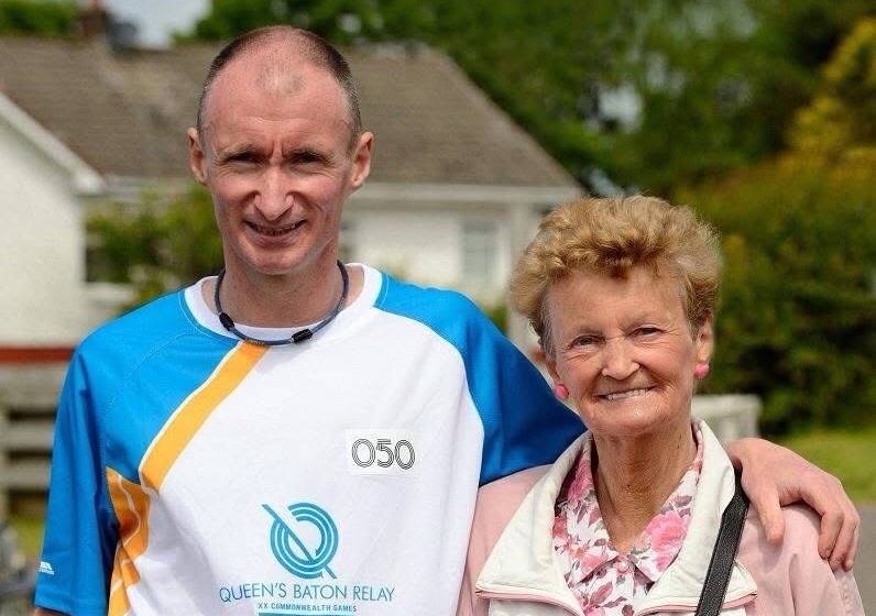 Scott with his mum Anne who is living with Alzheimer's disease.