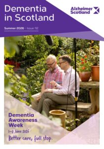 Dementia in Scotland Summer 2026 front cover